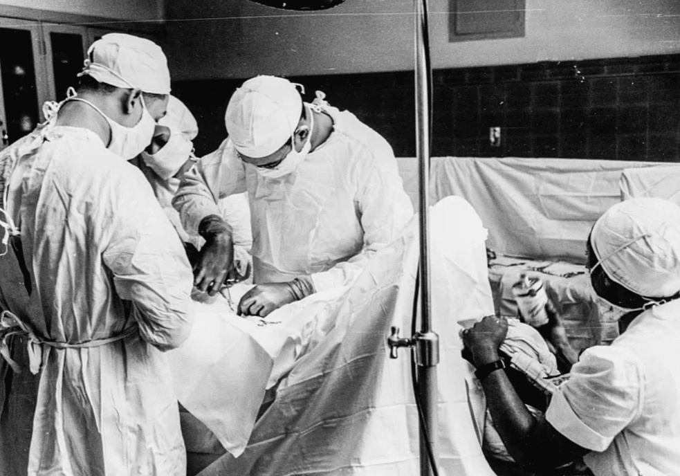 Operation at Provident Hospital on South Side of Chicago, Illinois (1941).
